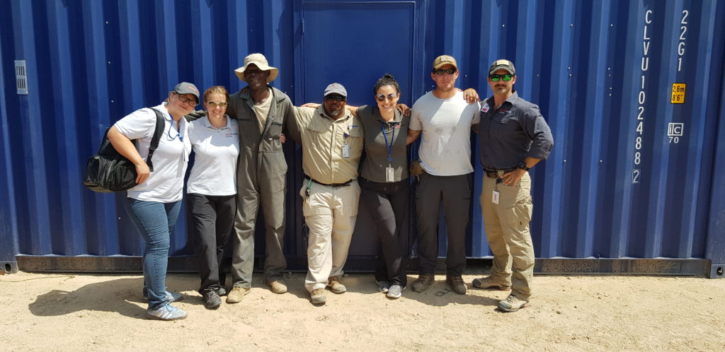 Mel, Debbie, and Marta on a project visit to Somalia in 2019