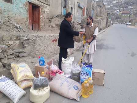 Fundraising recipient Mr. Abdul Qader receiving donations from SafeLane following the Global Gallop